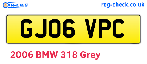 GJ06VPC are the vehicle registration plates.