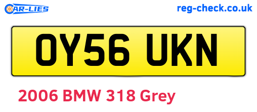 OY56UKN are the vehicle registration plates.