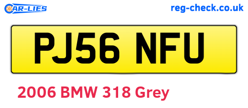 PJ56NFU are the vehicle registration plates.
