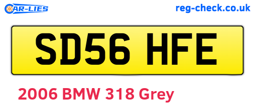 SD56HFE are the vehicle registration plates.