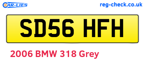 SD56HFH are the vehicle registration plates.