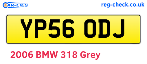 YP56ODJ are the vehicle registration plates.