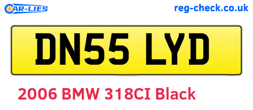 DN55LYD are the vehicle registration plates.