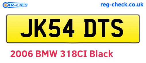 JK54DTS are the vehicle registration plates.