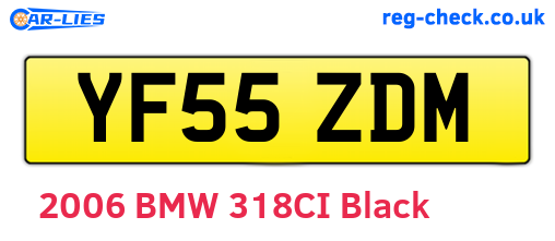 YF55ZDM are the vehicle registration plates.