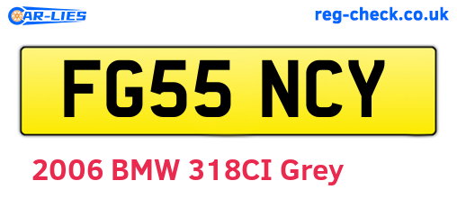 FG55NCY are the vehicle registration plates.