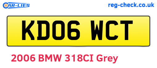 KD06WCT are the vehicle registration plates.