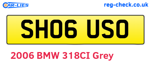 SH06USO are the vehicle registration plates.