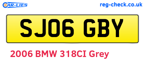 SJ06GBY are the vehicle registration plates.