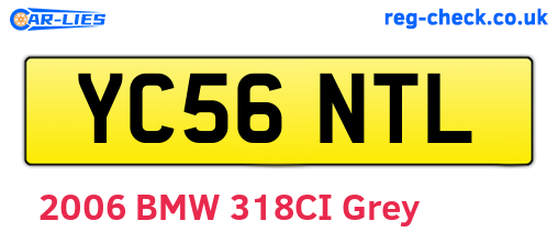YC56NTL are the vehicle registration plates.