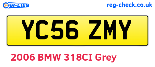 YC56ZMY are the vehicle registration plates.