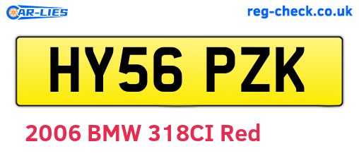 HY56PZK are the vehicle registration plates.