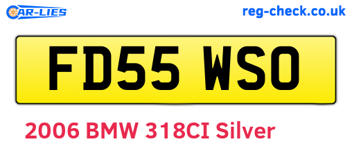 FD55WSO are the vehicle registration plates.