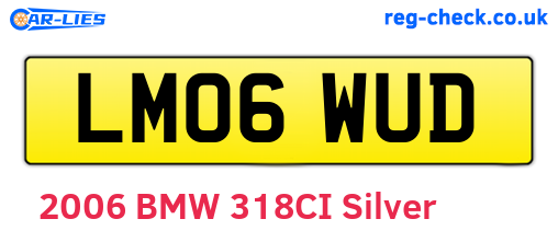 LM06WUD are the vehicle registration plates.