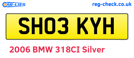 SH03KYH are the vehicle registration plates.