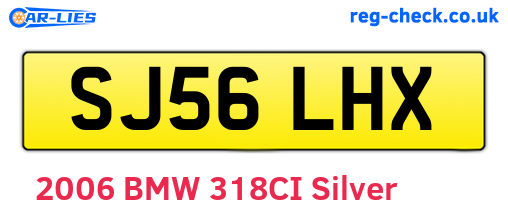 SJ56LHX are the vehicle registration plates.