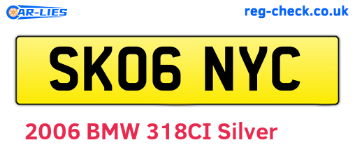 SK06NYC are the vehicle registration plates.