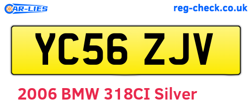 YC56ZJV are the vehicle registration plates.