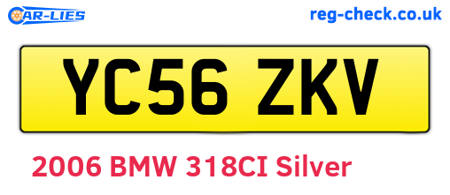 YC56ZKV are the vehicle registration plates.