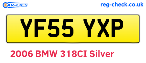 YF55YXP are the vehicle registration plates.