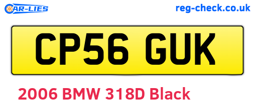 CP56GUK are the vehicle registration plates.