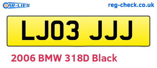 LJ03JJJ are the vehicle registration plates.