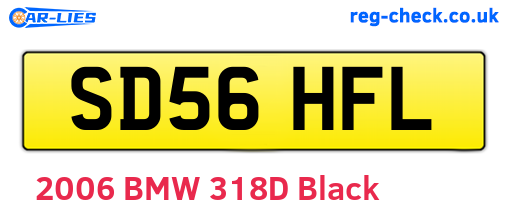 SD56HFL are the vehicle registration plates.