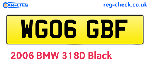 WG06GBF are the vehicle registration plates.