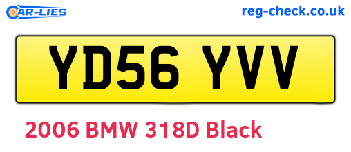 YD56YVV are the vehicle registration plates.