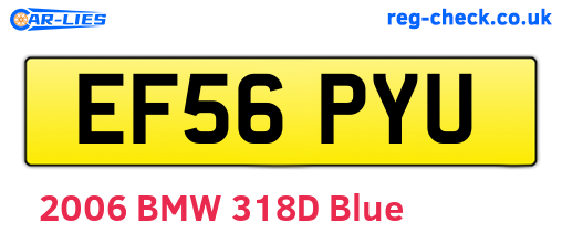 EF56PYU are the vehicle registration plates.