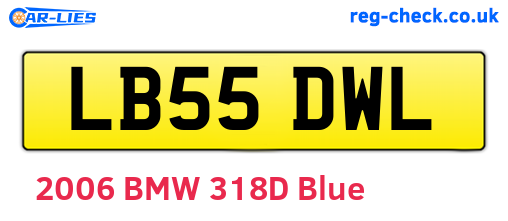 LB55DWL are the vehicle registration plates.