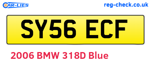SY56ECF are the vehicle registration plates.