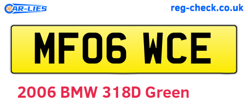 MF06WCE are the vehicle registration plates.