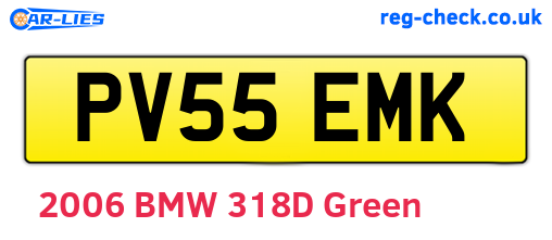 PV55EMK are the vehicle registration plates.