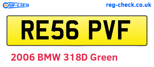 RE56PVF are the vehicle registration plates.
