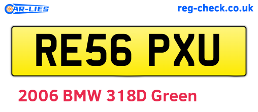 RE56PXU are the vehicle registration plates.