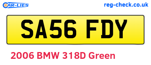 SA56FDY are the vehicle registration plates.