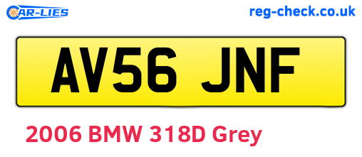 AV56JNF are the vehicle registration plates.