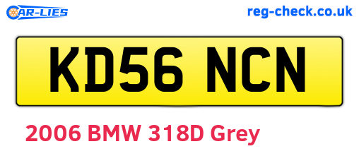 KD56NCN are the vehicle registration plates.