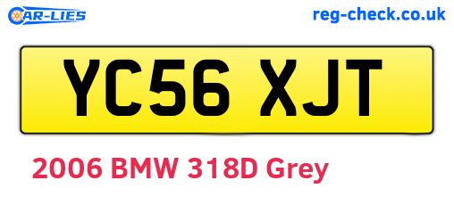 YC56XJT are the vehicle registration plates.