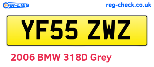 YF55ZWZ are the vehicle registration plates.