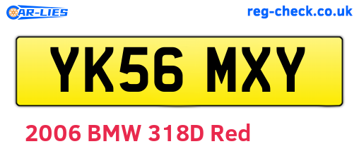YK56MXY are the vehicle registration plates.