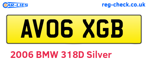 AV06XGB are the vehicle registration plates.