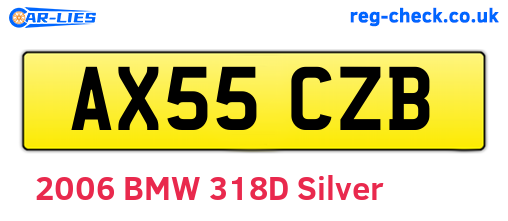 AX55CZB are the vehicle registration plates.