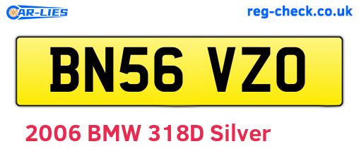 BN56VZO are the vehicle registration plates.