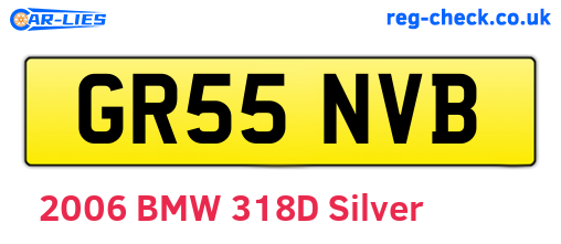 GR55NVB are the vehicle registration plates.