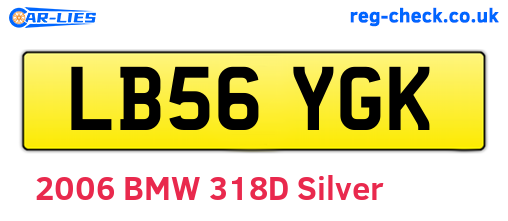 LB56YGK are the vehicle registration plates.