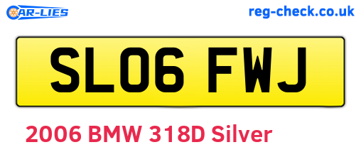 SL06FWJ are the vehicle registration plates.