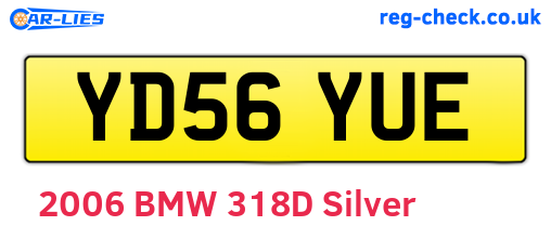YD56YUE are the vehicle registration plates.