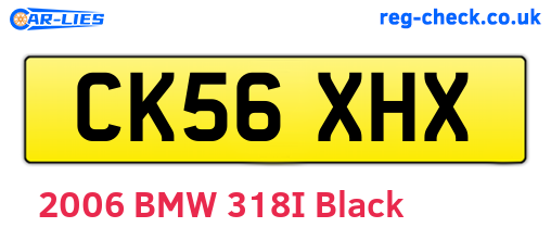 CK56XHX are the vehicle registration plates.